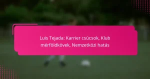 Luis Tejada: Karrier csúcsok, Klub mérföldkövek, Nemzetközi hatás