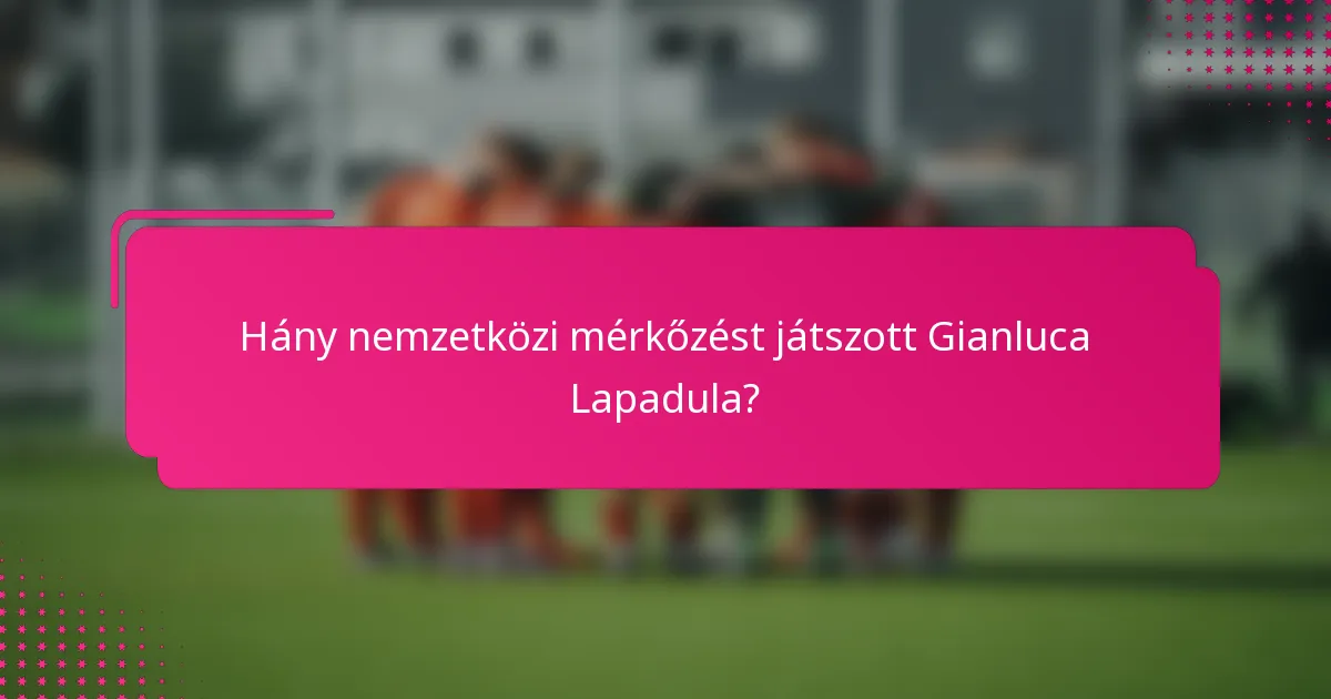 Hány nemzetközi mérkőzést játszott Gianluca Lapadula?